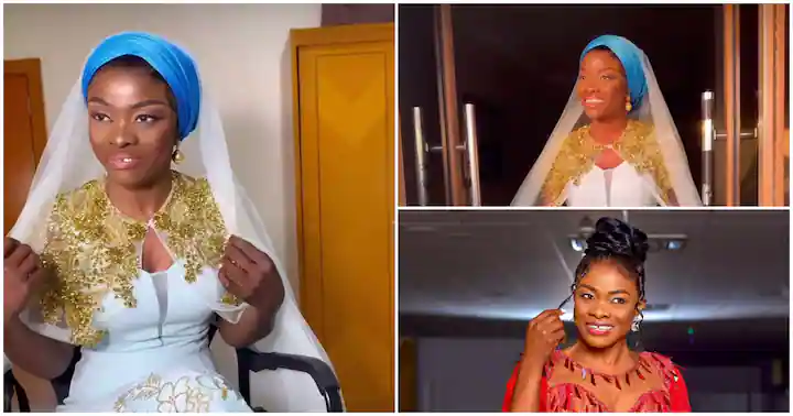 Diana Asamoah stuns in a white stunning dress & veil