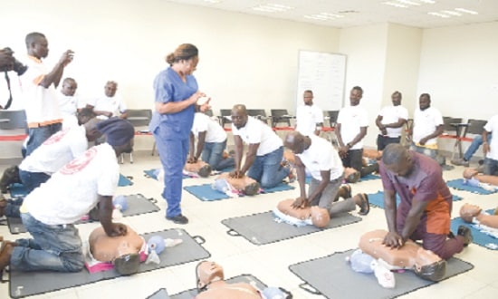 Drivers undergo free CPR and first aid instruction