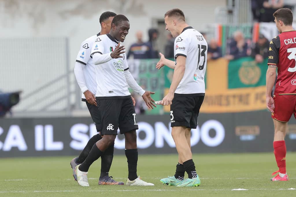 Emmanuel Gyasi scored a goal for Spezia to defeats Inter Milan 2-1