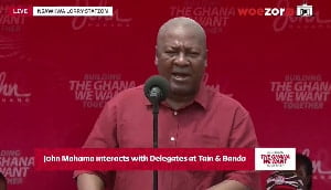 Mahama engages with Ellembelle representatives in the Western Region