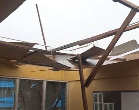 Heavy rain destroys a part of Huni-Valley SHS