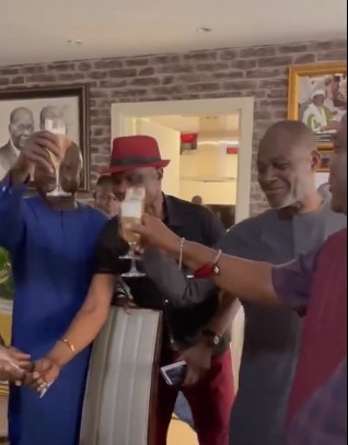 Kennedy Agyapong celebrates Anas’ defeat with champagne party