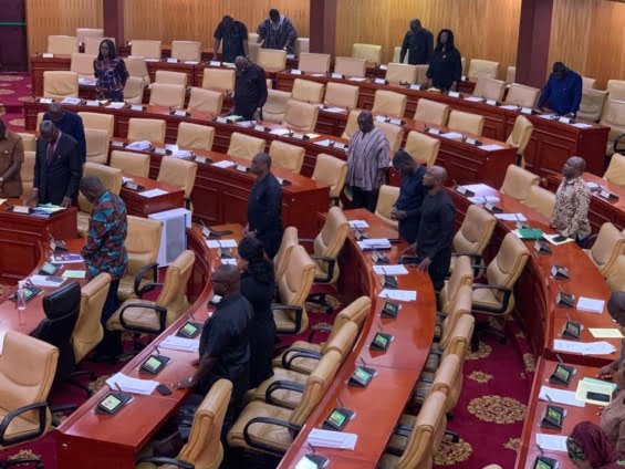 Majority MPs wear black to Parliament in honor of Philip Basoah