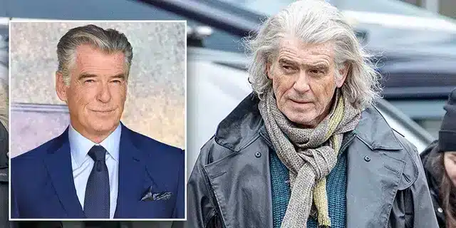 Pierce Brosnan unrecognisable on movie set in Ireland