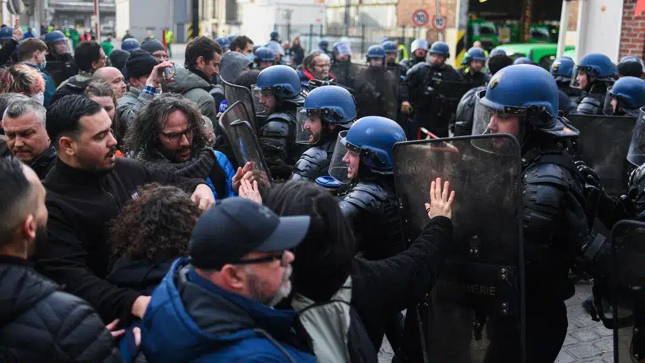 Hundreds jailed in savage protests over French government’s implementation of  higher retirement age