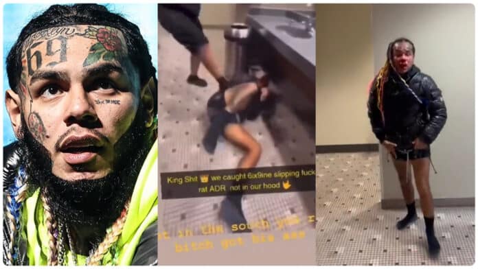 US rapper 6ix9ine mercilessly beaten in a gym at LA