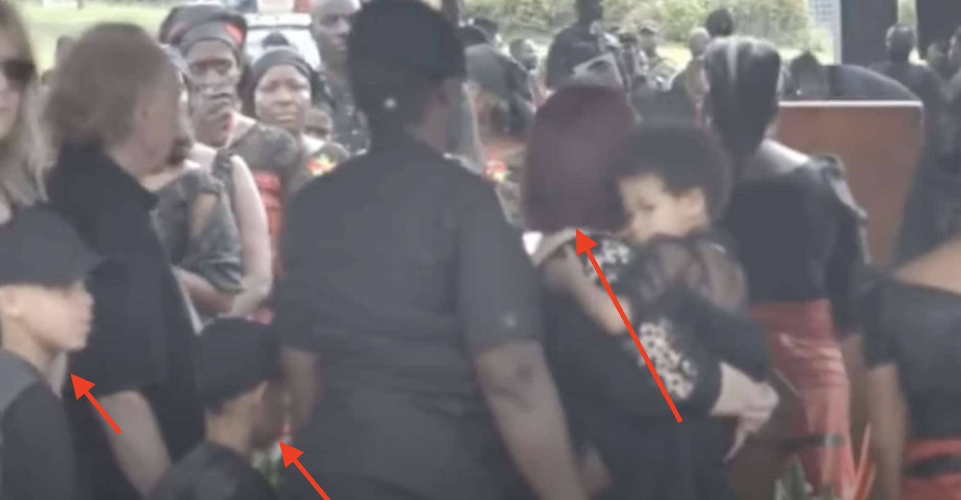 Moment Christian Atsu’s widow and children filed past his remains