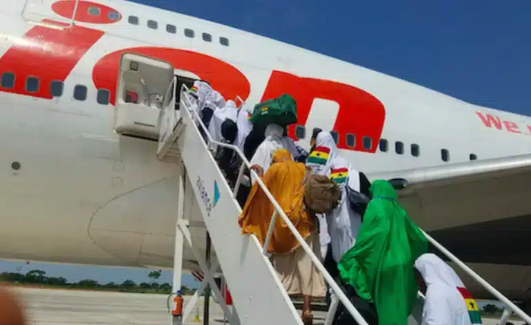 1st of 7 batches of Hajj returnees arrive in Ghana