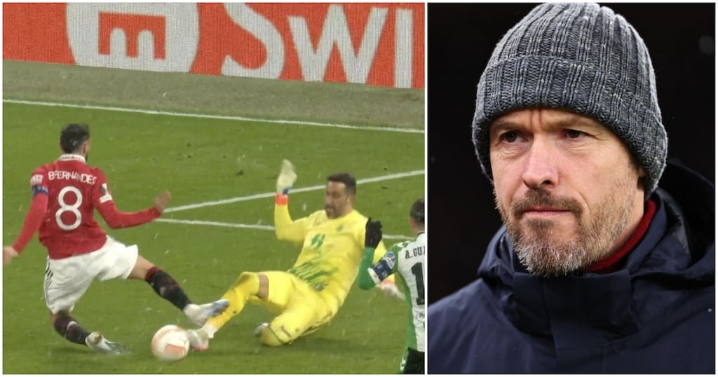 Man Utd-Real Betis: Ten Hag justifies Bruno Fernandes’ bad tackle on Bravo