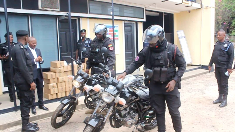 Tema Regional Police Command receives two motorbikes from Uniliver Ghana