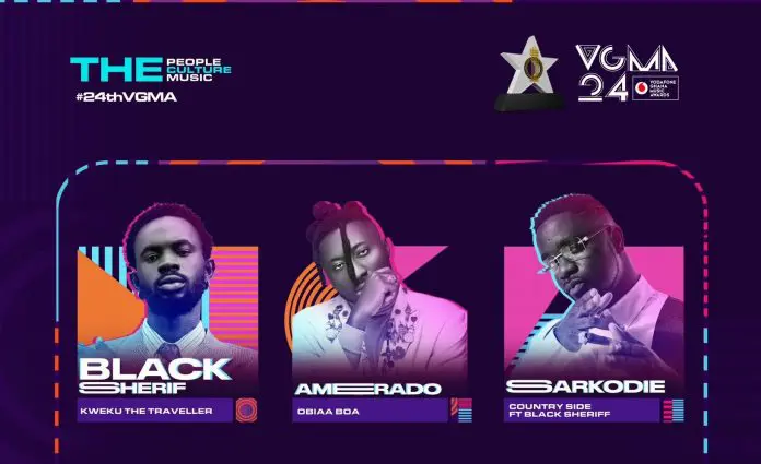 Black Sherif, Amerado et al to battle for Best Hip Hop Song @ 24th VGMAs