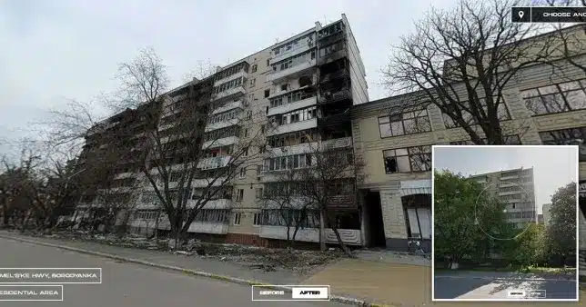 Ukraine develops self version of Google Street View to depict the scope of the war