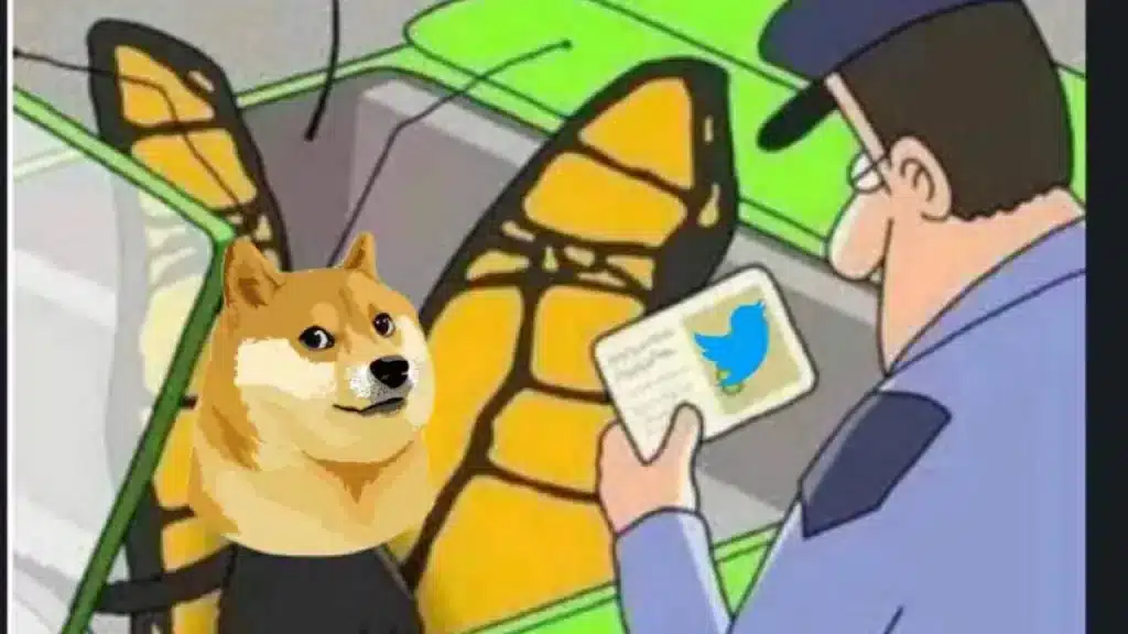 Elon Musk changes Twitter’s blue bird logo to “Doge” meme