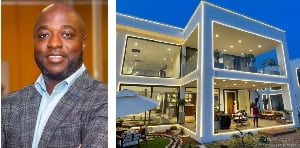 Dr Kofi Abban unveils his multi-million-dollar mansion on an island in Ada