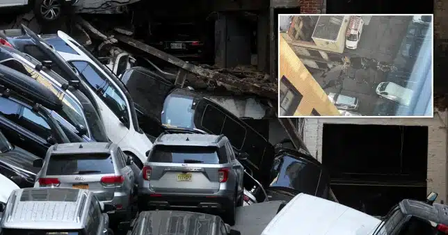 One person dies and many others suffer injuries as a parking garage in New York City collapses