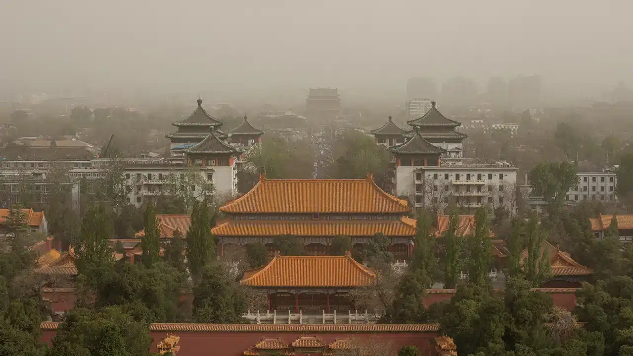 Beijing and northern China affected by sandstorm for the fourth time in one month