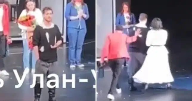 Actor from Russia slits his wrists on stage in opposition to war in Ukraine