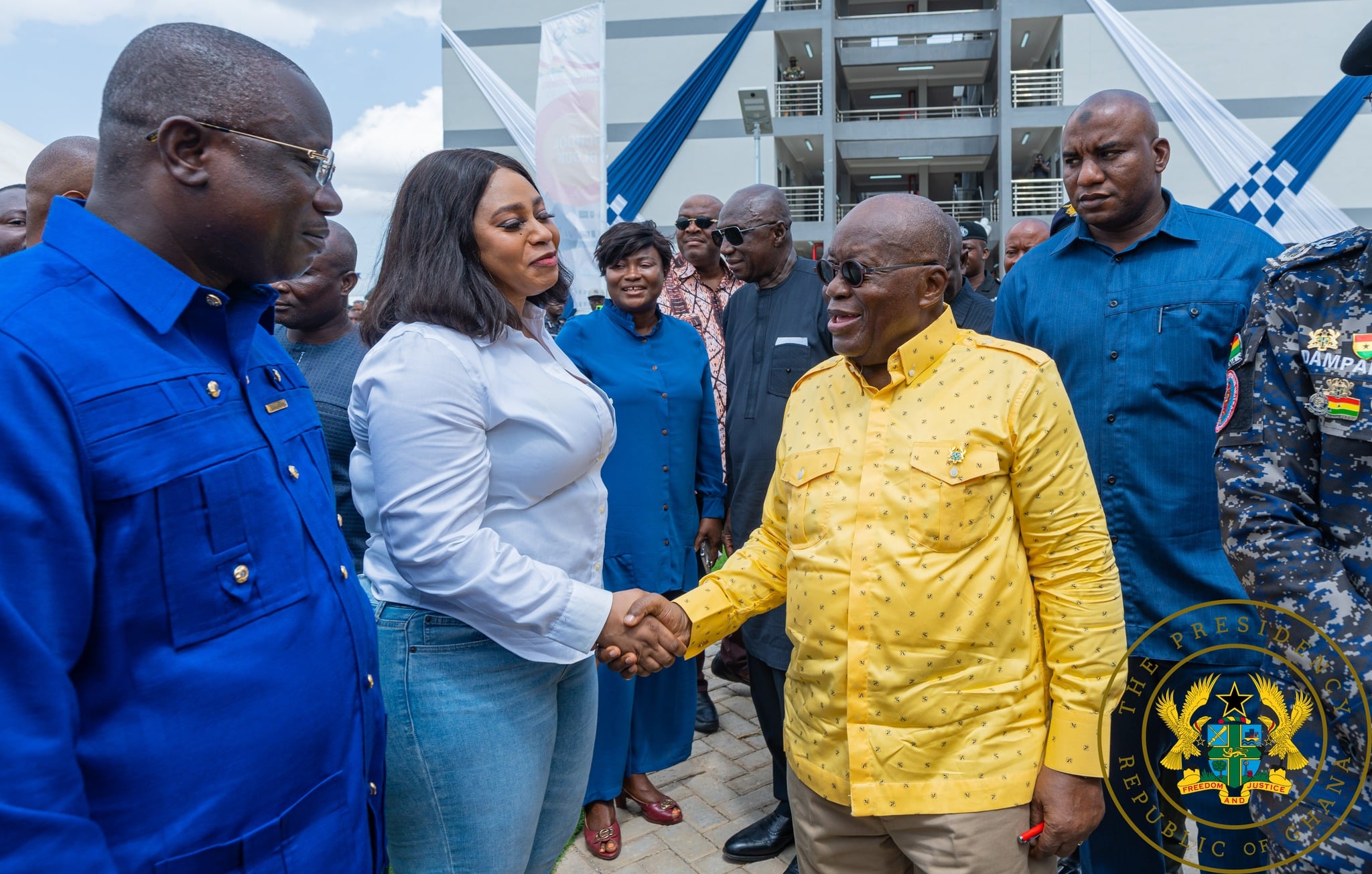 Akufo-Addo, Adwoa Safo in a hearty handshake despite ‘bad blood’