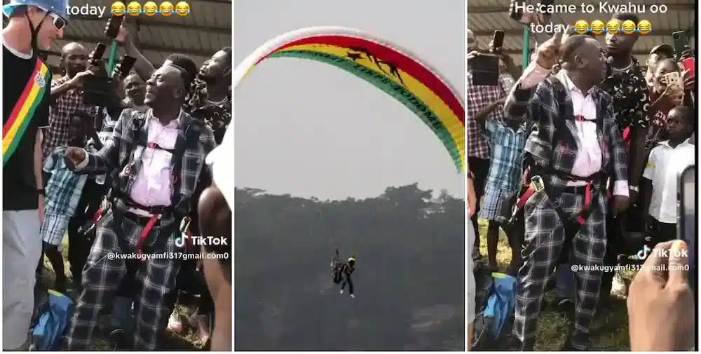 Akrobeto takes on paragliding challenge in Kwahu