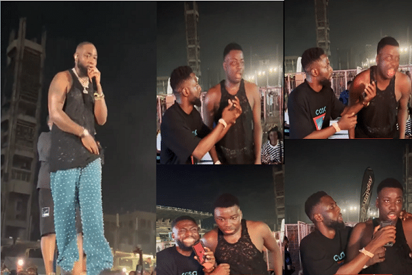 Check out reaction of fan who caught Davido’s vest at his ‘Timeless’ concert