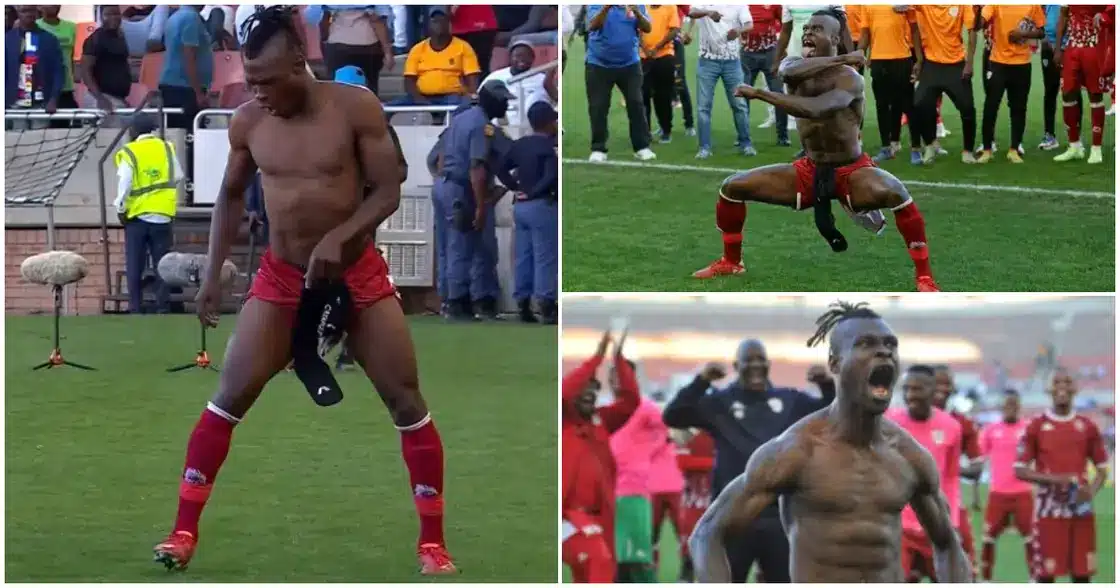 Kaizer Chiefs’ Edwin Gyimah goes viral after scary dance following Sekhukhune’s win over Kaizer Chiefs