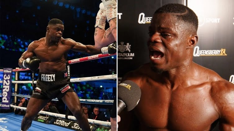 Ghanaian constructor turned boxer, Freezy MacBones, inspires many after beating Darryl Sharp