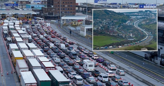 Massive queues for ferries at the Port of Dover as the Easter weekend rush begins