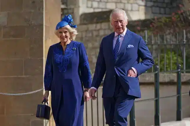 The royal family attends Easter Sunday service without the Queen