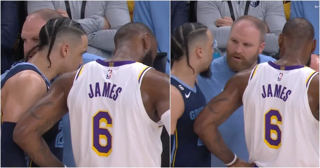 See how Lakers LeBron hysterically eavesdropped on opponents convo with coach
