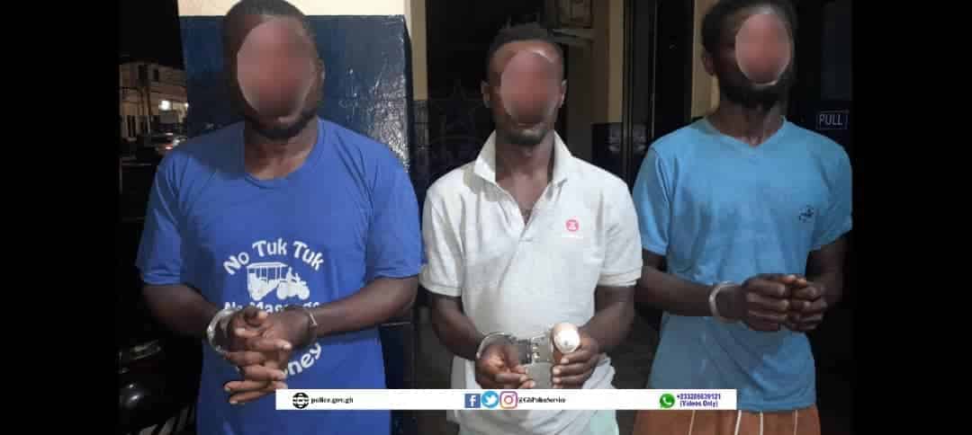 3 individuals arrested for their alleged involvement in Tarkwa gold-buying shop robbery
