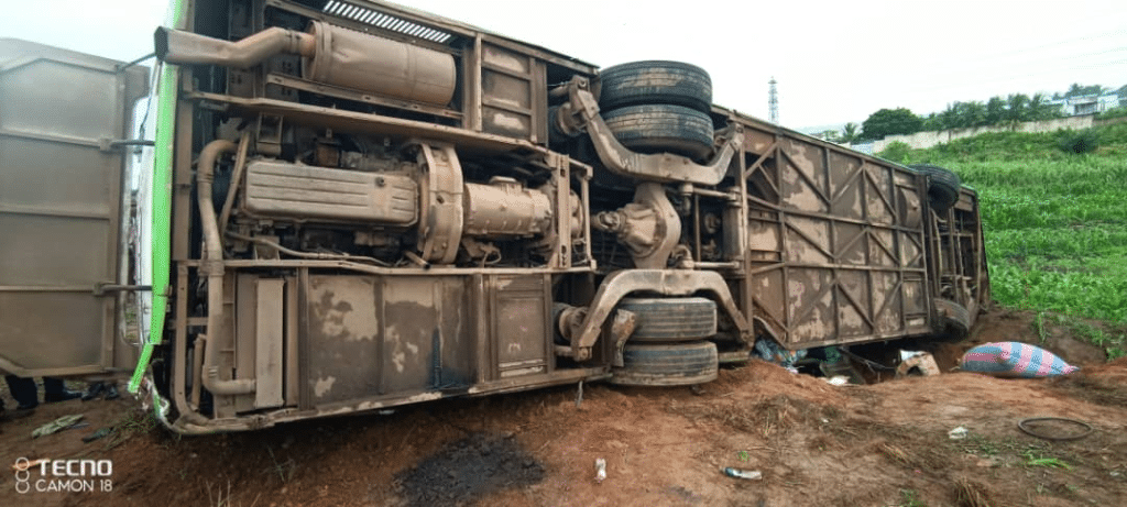 Scores of SHS students injured after gory accident on Kasoa-Cape Coast highway