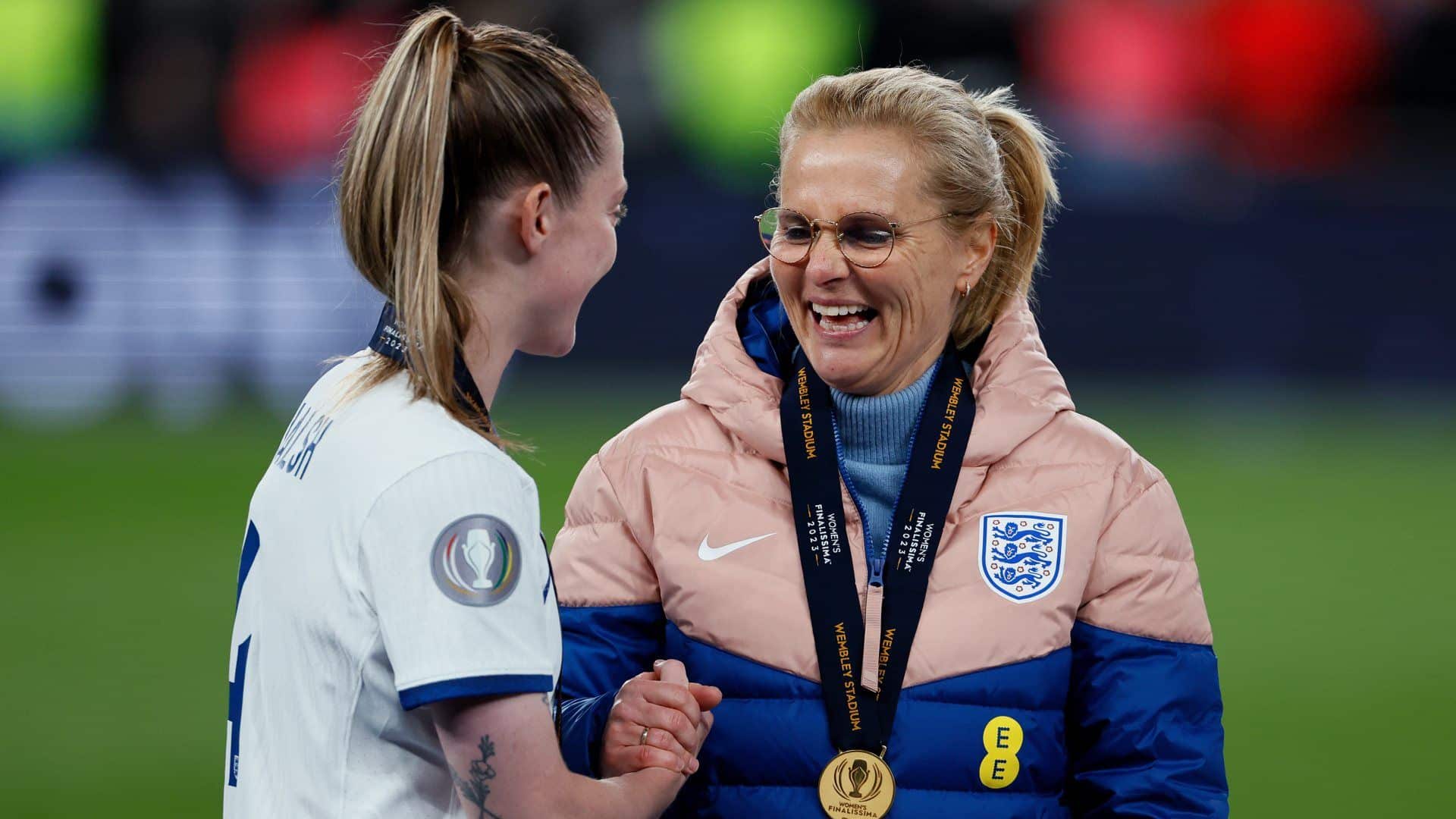 Wiegman praises the Lionesses as they cheer during the penalty shootout