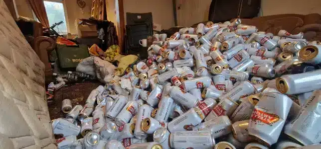 Stella cans in abundance collected from hoarder’s residence