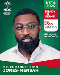 Kojo Jones has received approval to run in the NDC Keta constituency primary