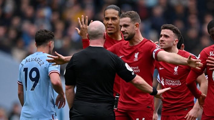 Liverpool fined £37,500 for surrounding referee during City game