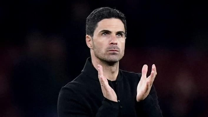 Arteta tells his Arsenal squad to embrace being back ‘at the top’