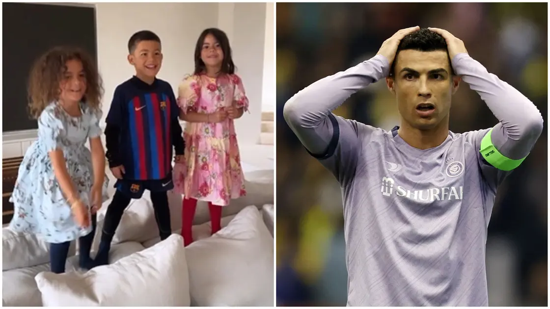 Ronaldo’s son dancing in Barca shirt creates buzz online
