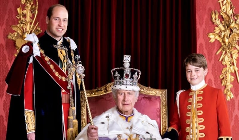 Photo: King Charles III and his heirs Prince of Wales, Prince George of Wales