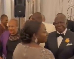 Otumfuo and wife display dancing skills at his 73rd birthday in London