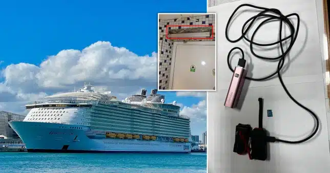 Cruise passenger detained after camera discovered in ship’s bathroom