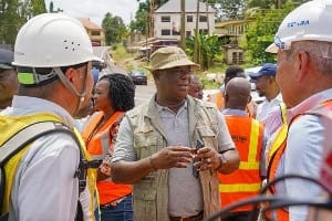Minister inspects, commences road repair works in Assin North ahead of by-election