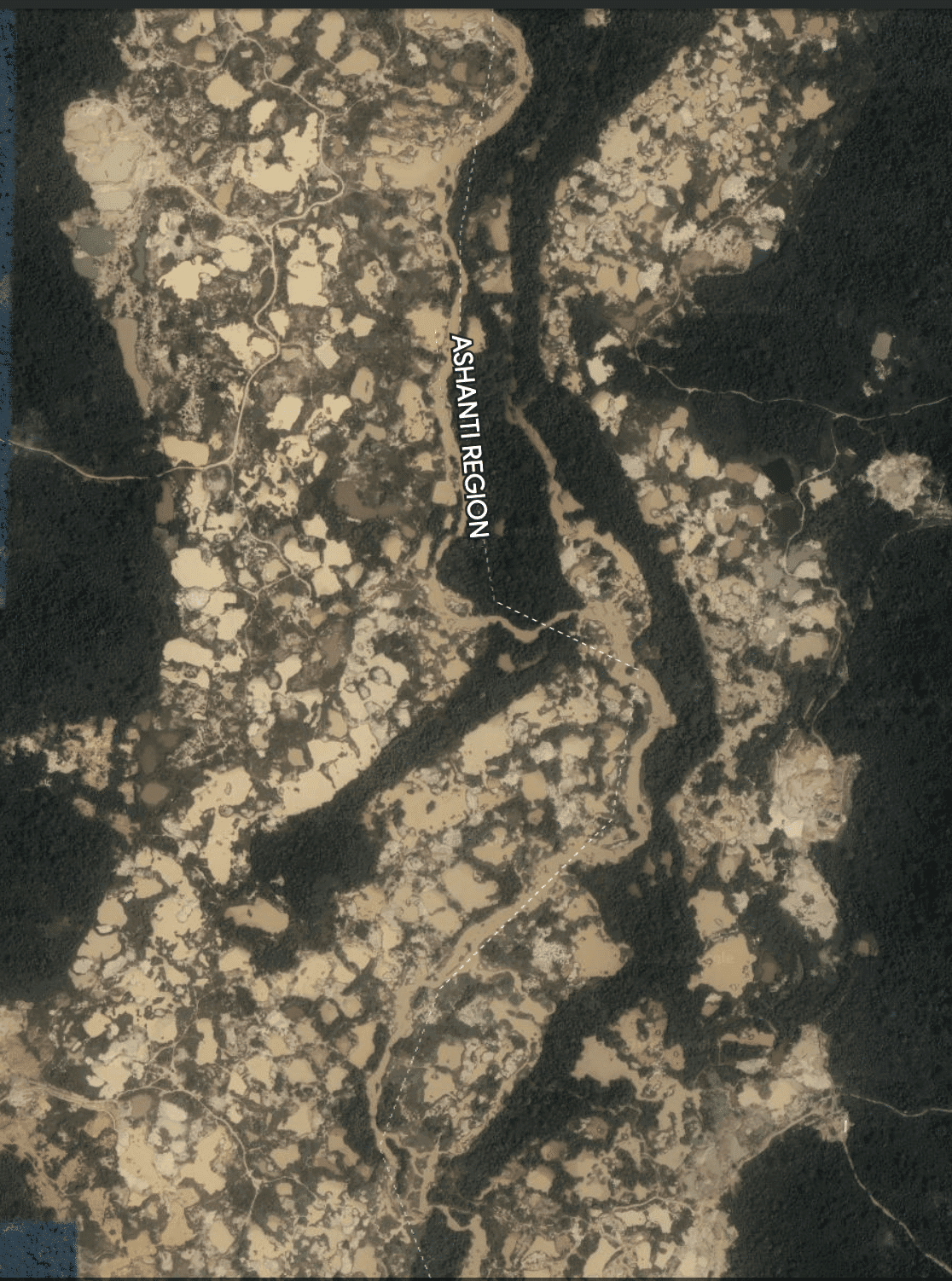 Disturbing satellite images of Oda and Ofin rivers destroyed by galamsey