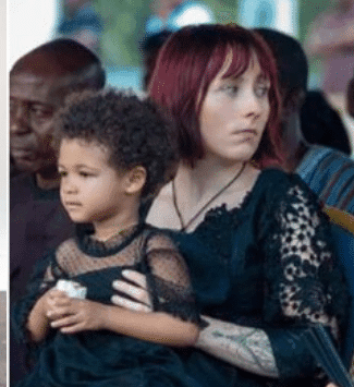 Atsu’s wife shares photo of daughter in Kente and African print dress