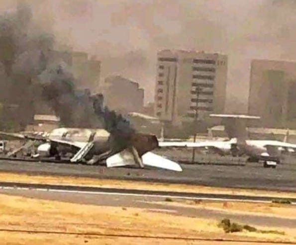 Sudan: Fighter plane crashes in Omdurman