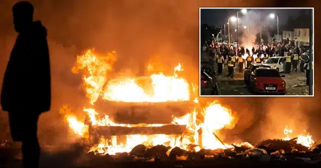 Bloody night in Cardiff, as masked attackers burn cars and fought with police