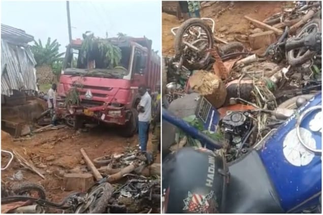 Tipper truck runs into mechanic shop; kills 3