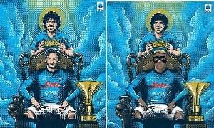 ‘By force’ crowing as Nigerians edit Napoli’s greatest player Serie A artwork to crown Osimhen