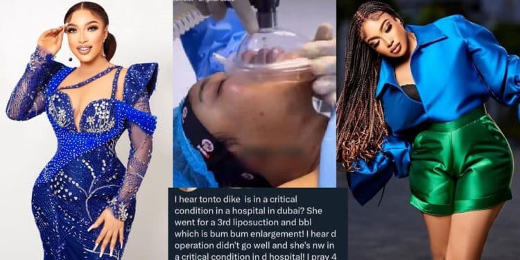 Tonto Dikeh shoots down claims of suffering complications after liposuction