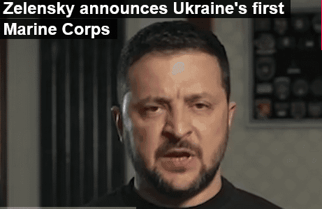 Ukraine forms marine corps as Wagner chief issues warning of Russian uprising