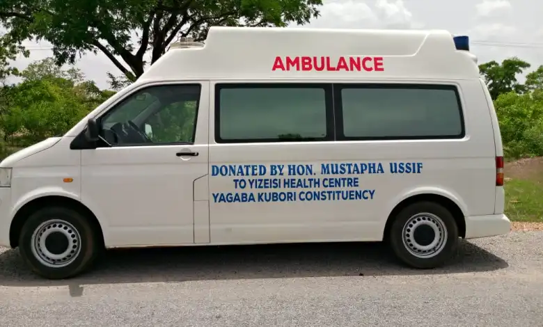 Yizesi health centre receives ambulance from Sports minister